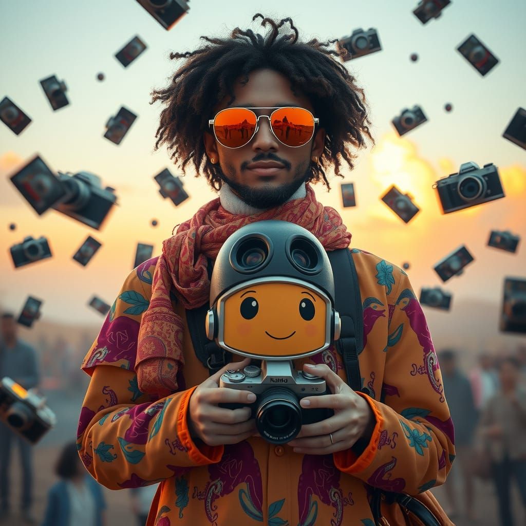 Photographer Captures World Photography Day in Futuristic St...