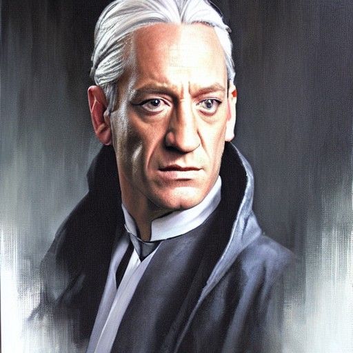 Dramatic Oil Painting Portrait of a Blonde Man