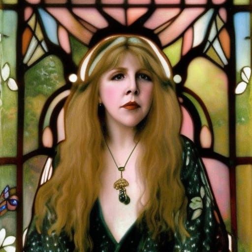 Pre-Raphaelite Stevie Nicks in Art Nouveau Home
