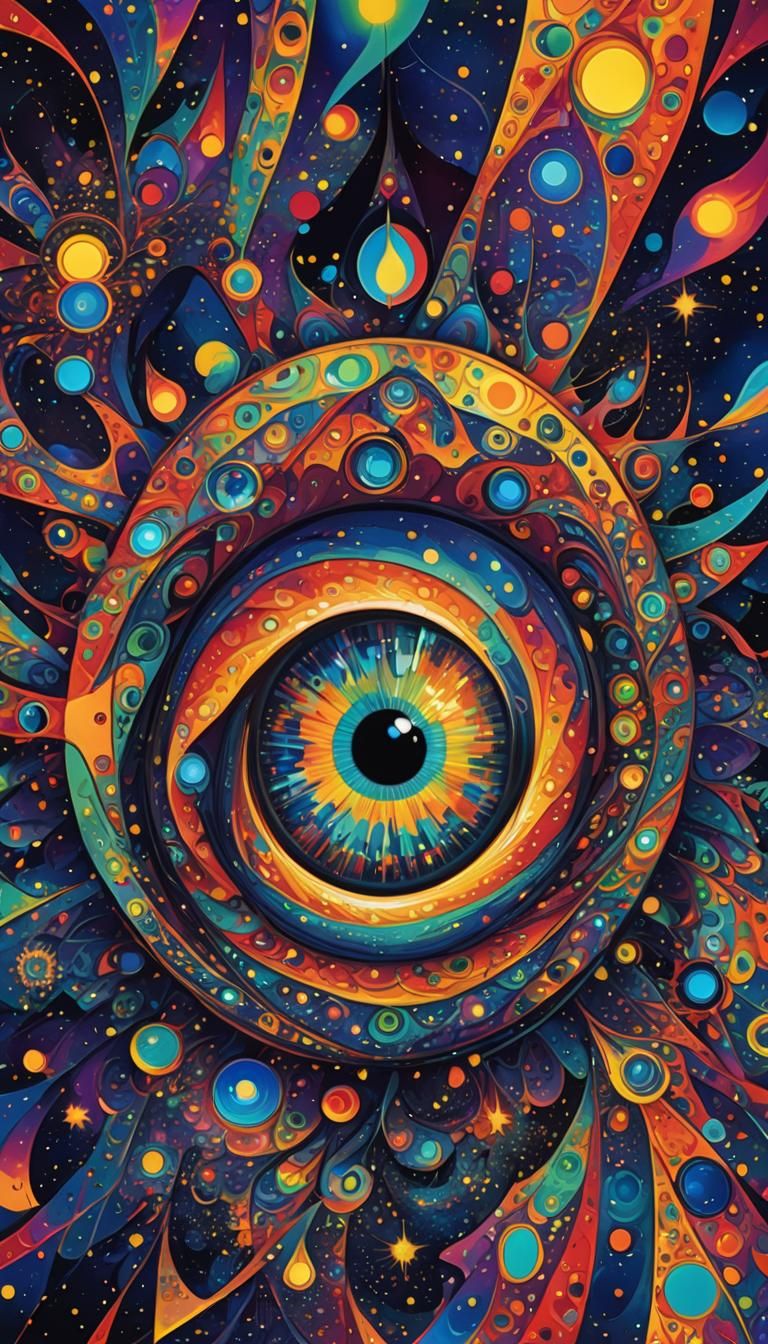 Spinning psychedelic eye of the midnight sun --ar 16:9 --sty...