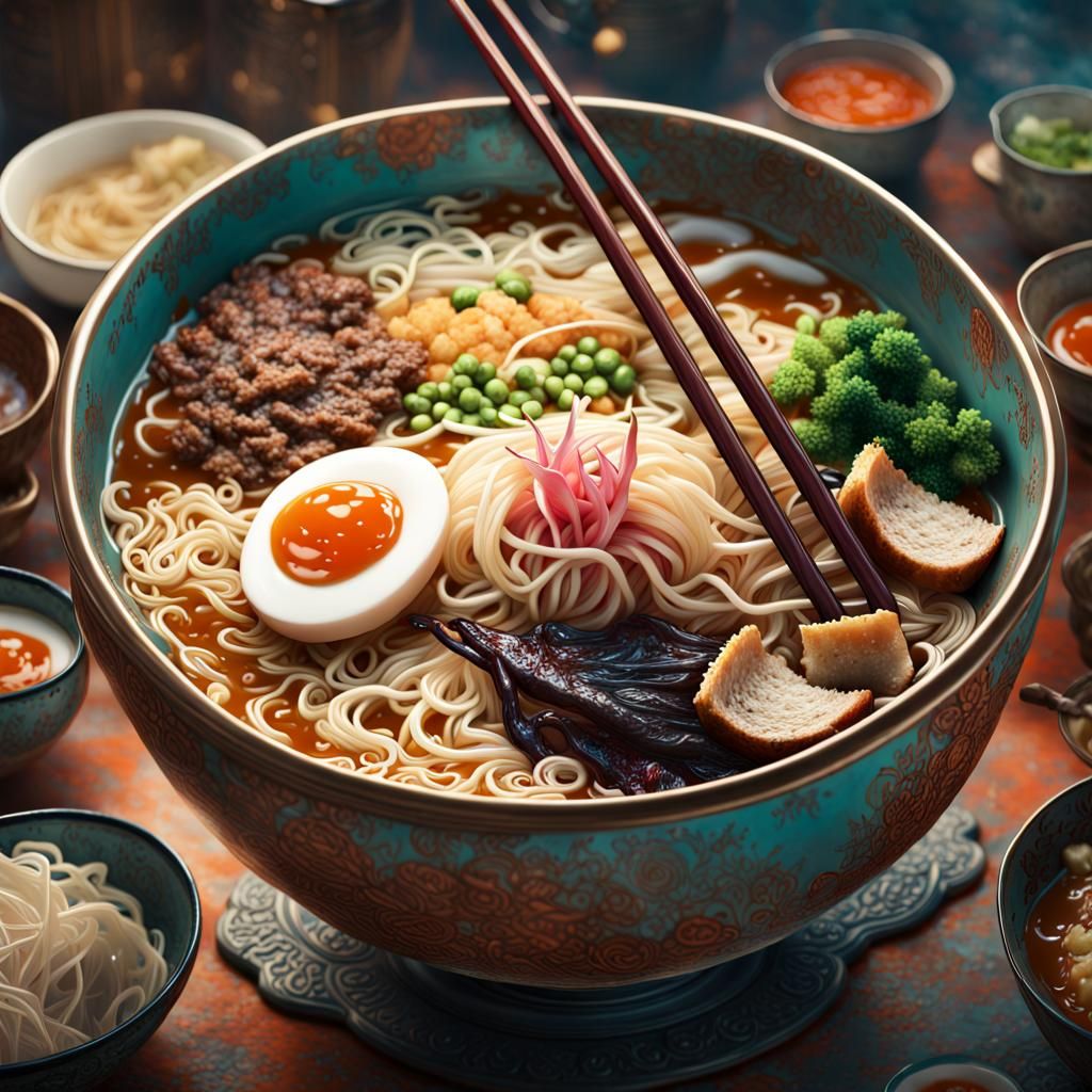 Magical Ramen Bowl Fantasycore Artwork