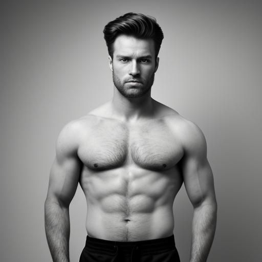 Rugged Man in Stadium, Fashion Photography