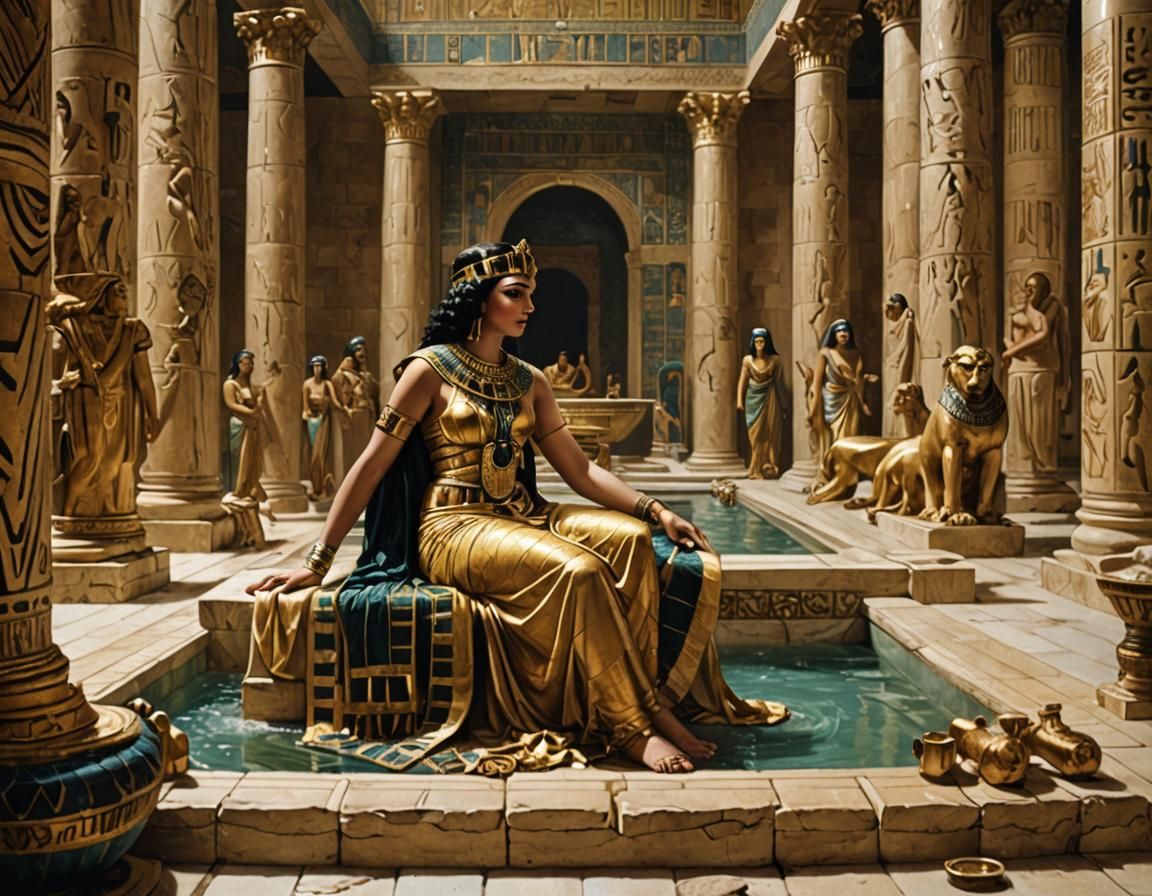 Cleopatra's Royal Bath: A Vision of Ancient Luxury