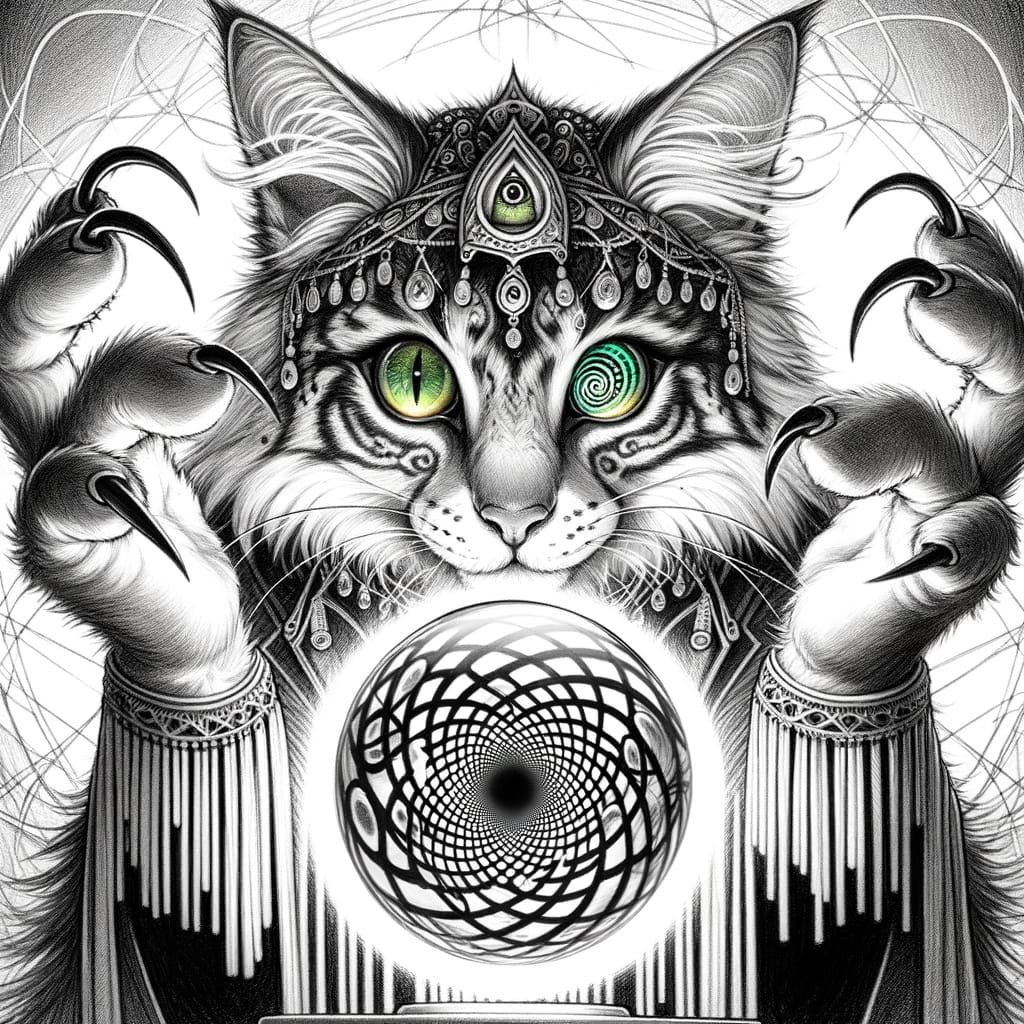 Anthropomorphic Cat in Haitian-Inspired Setting