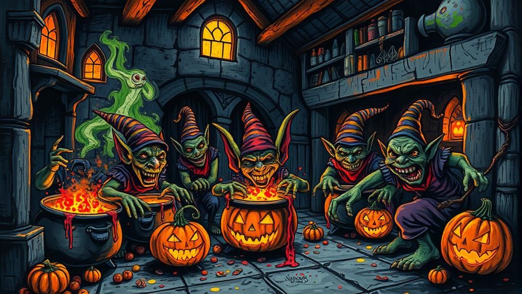 Halloween Hobgoblin Chaos in Graffiti Art Style