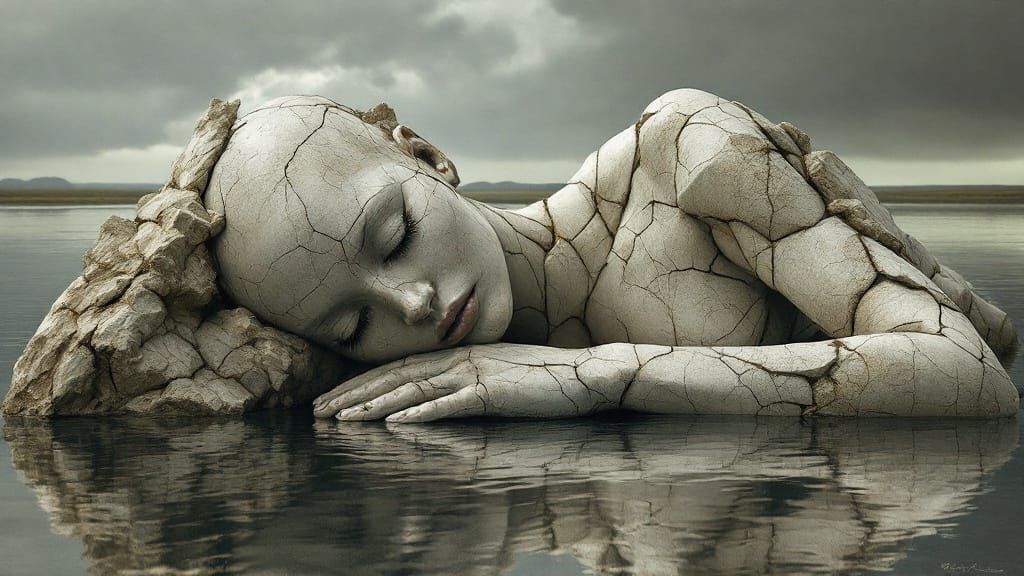 Timeless Decay: A Fragmented Stone Goddess