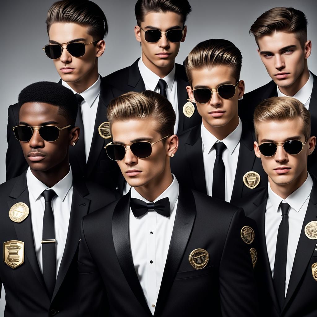 Young Business Teens Guarding Office