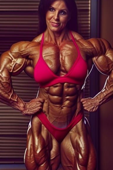 Muscular Bodybuilder Mom with Ripped Physique