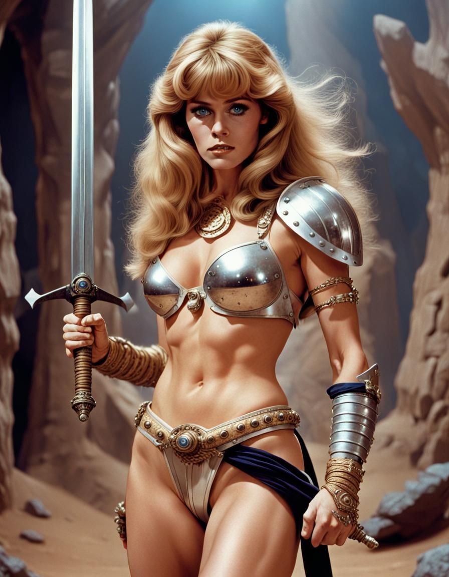 Barbarella as Conan: Sci-Fi Barbarian Warrior