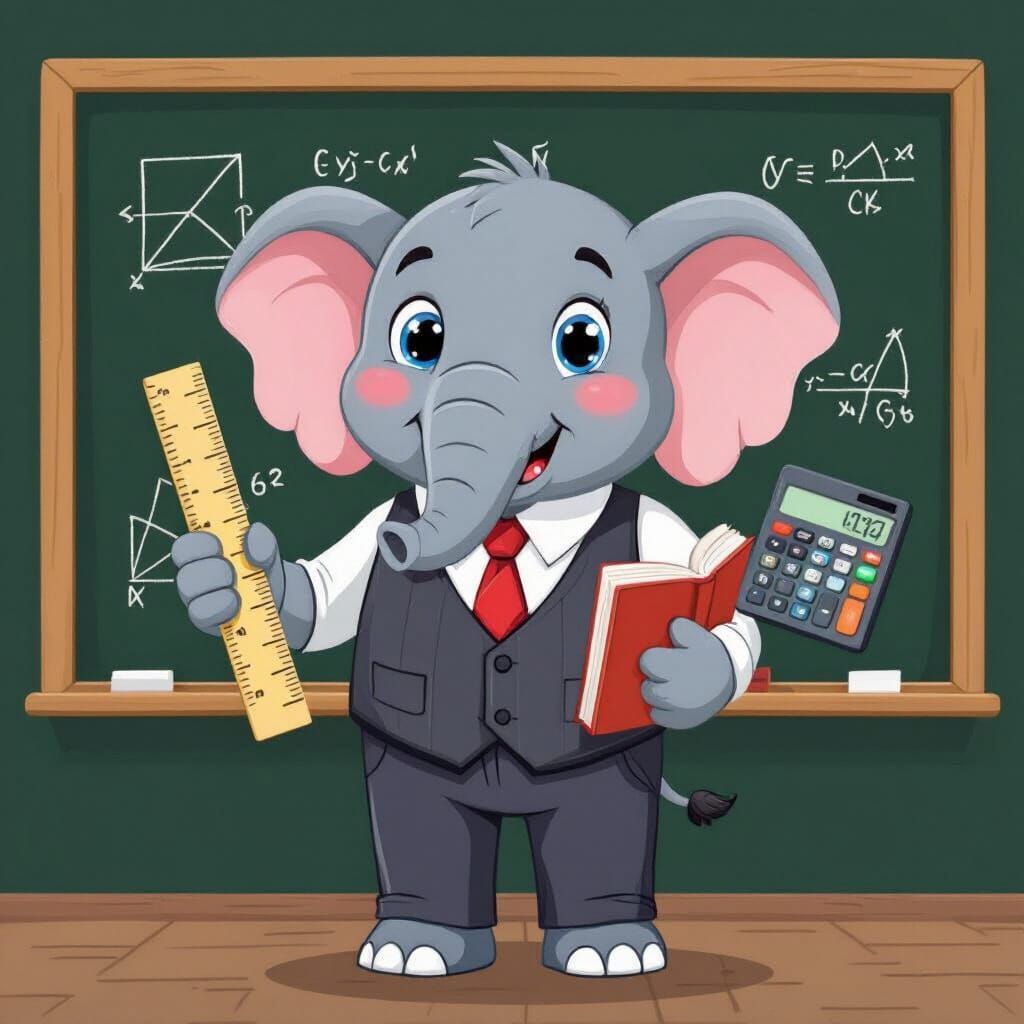 Friendly Elephant Mascot for Education in Vector Style