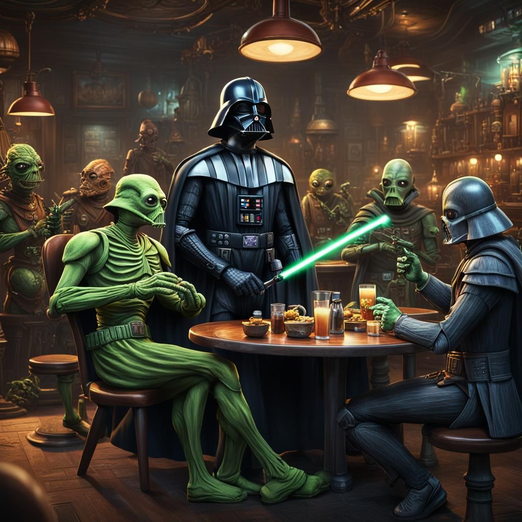 Darth Vader and Aliens Smoking Weed