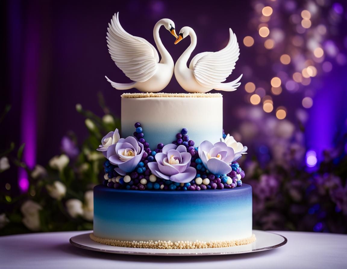 Elegant Swan Wedding Cake Inspired by Amaury Guichon
