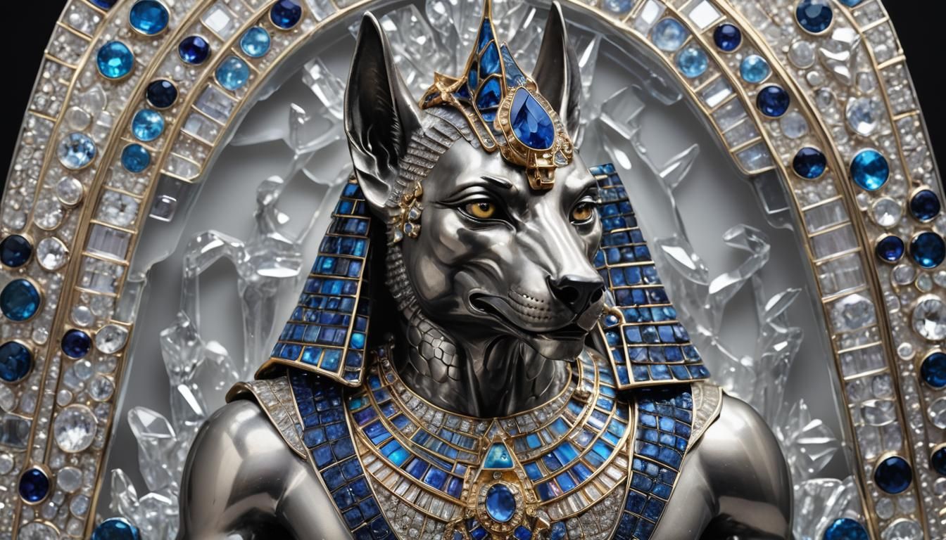 Anubis Brooch: 3D Egyptian God in Silver