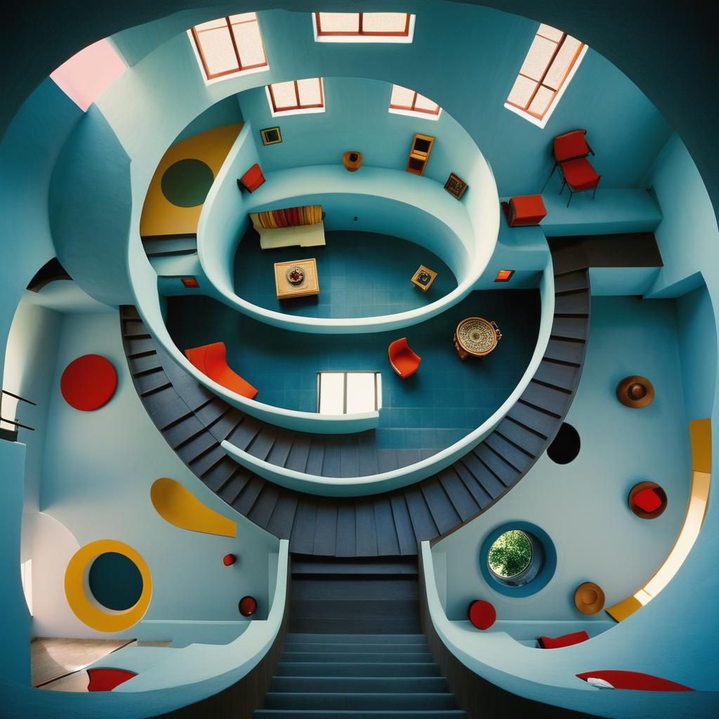 Surreal Luis Barragan House Interior Photograph