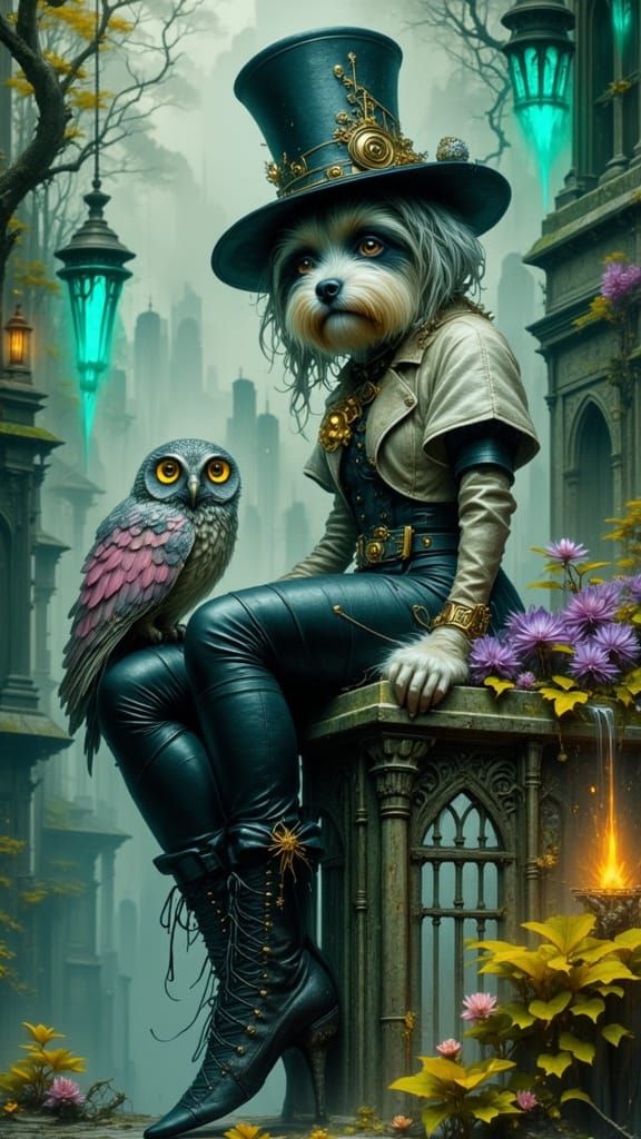 together with an owl