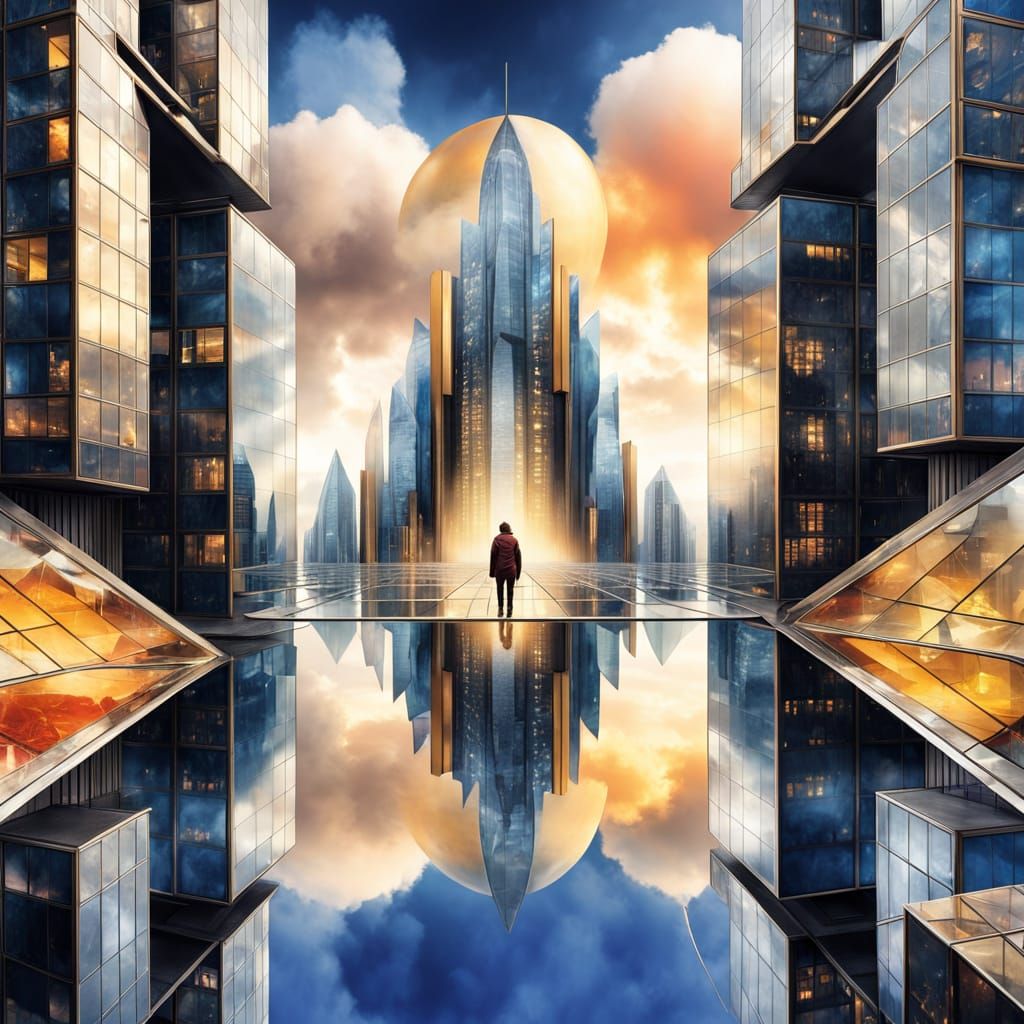 Futuristic cityscape