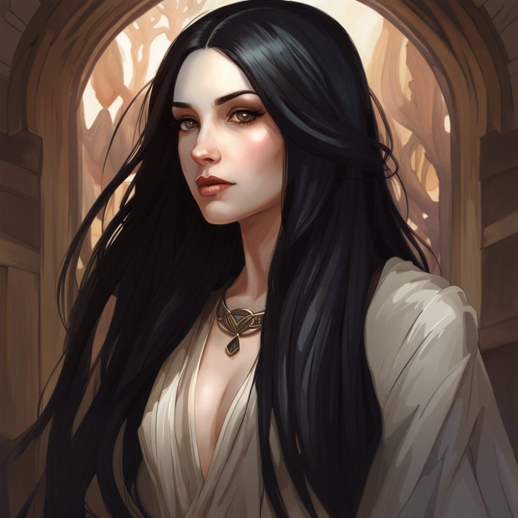 Beautiful Woman Portrait in Hyperdetailed Style