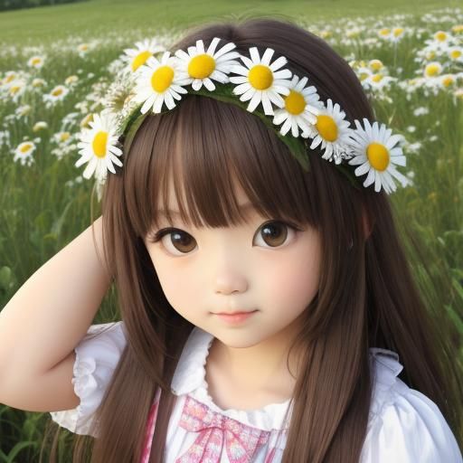 Girls Crafting Daisy Wreaths for Hair