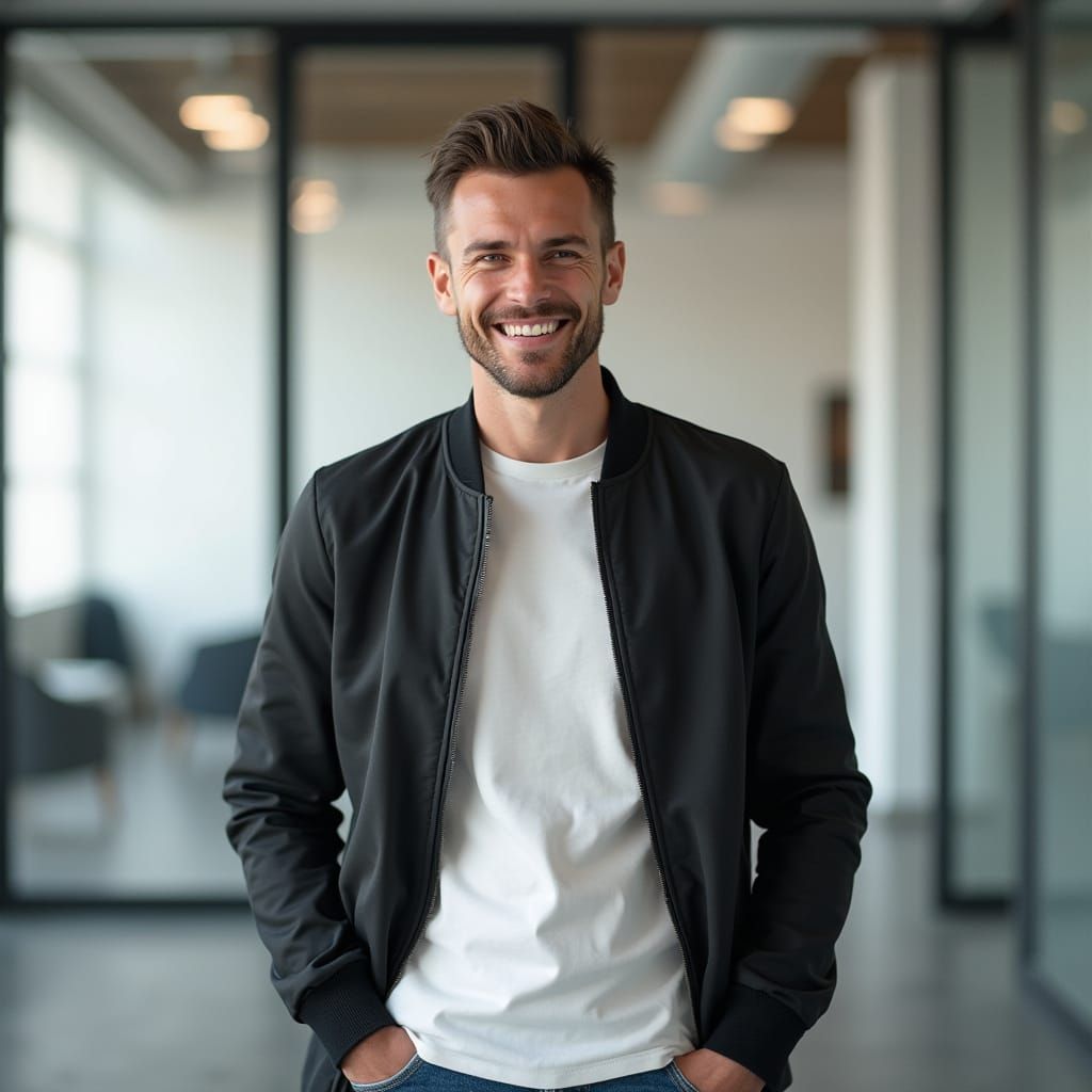 Tech Founder in Modern Minimalist Attire