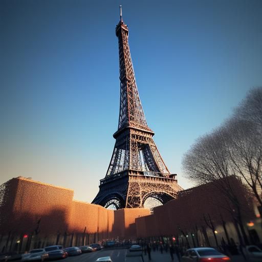 Shining Eiffel Tower Concept Art in 8k