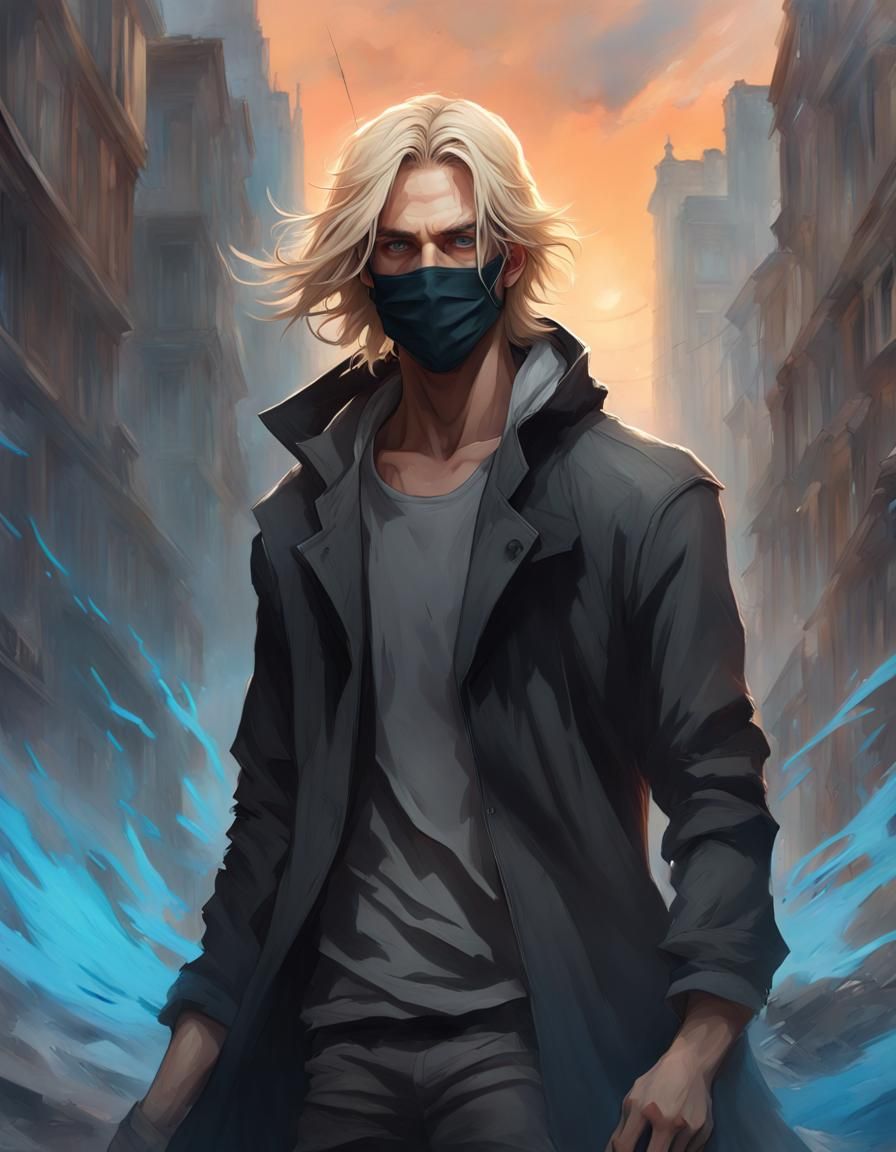 Apocalyptic Portrait of a Boy with Blonde Hair