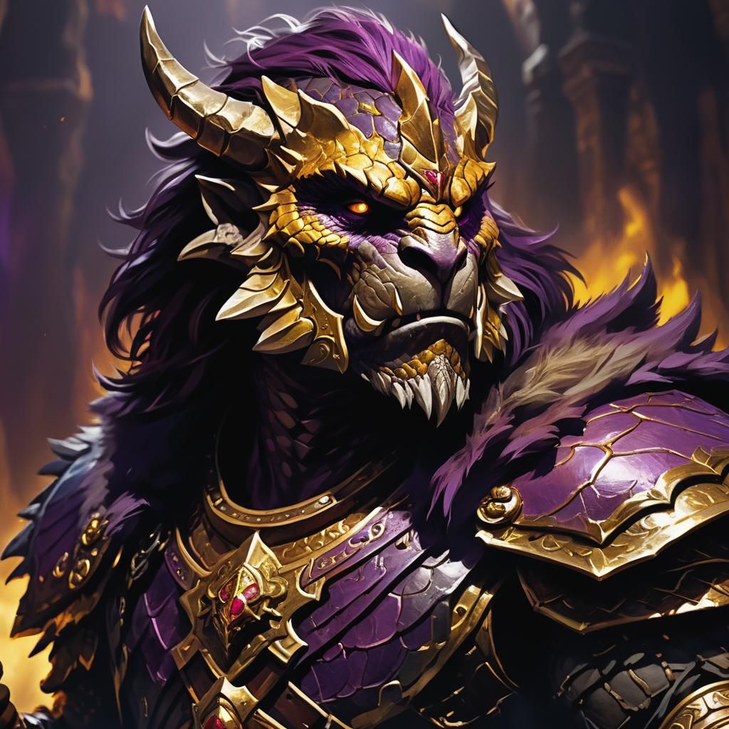 Dragonborn Barbarian with Greathammer: Dark Fantasy Art