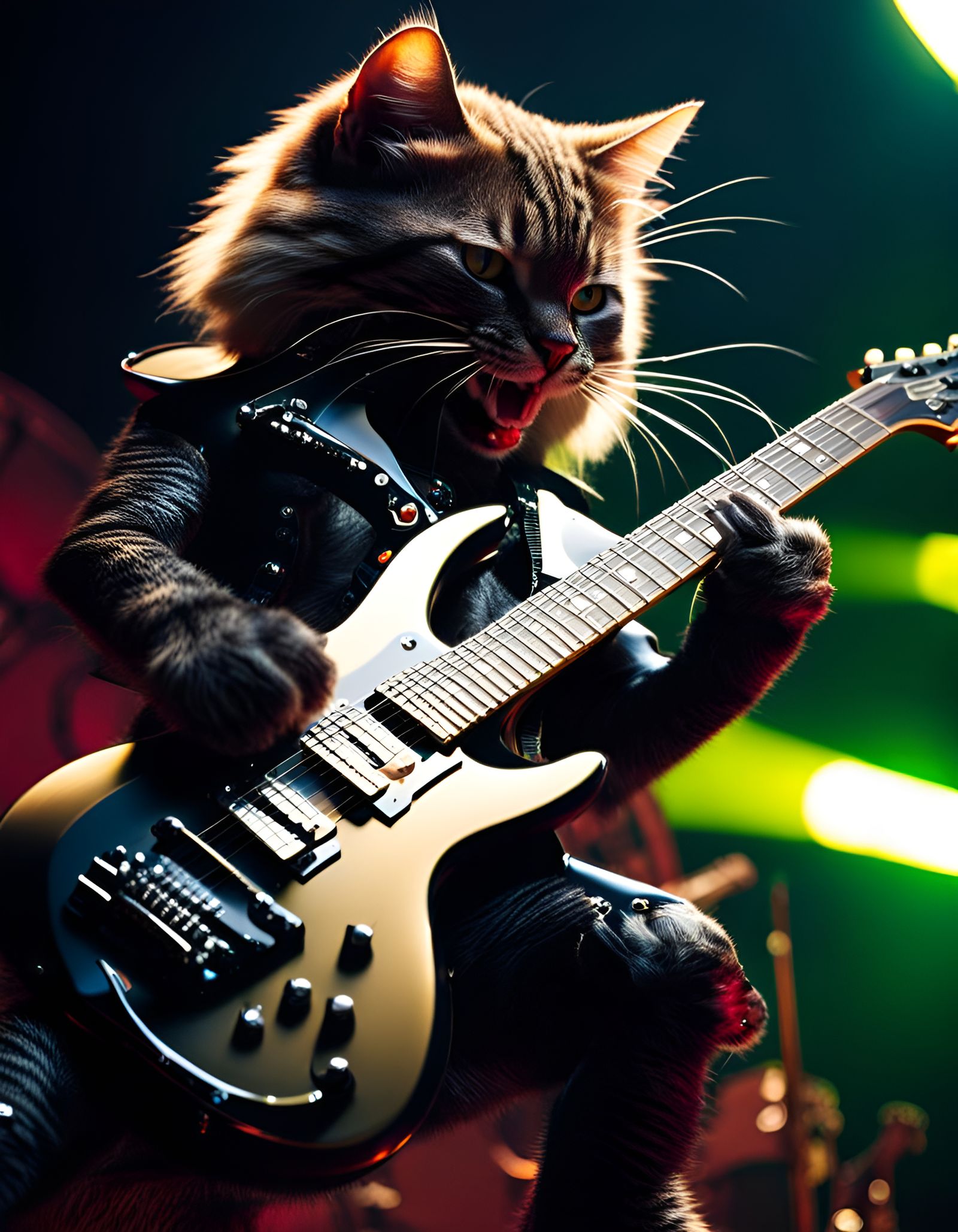 Heavy Metal Lizard-Cat Rocks Out: 50mm Photography