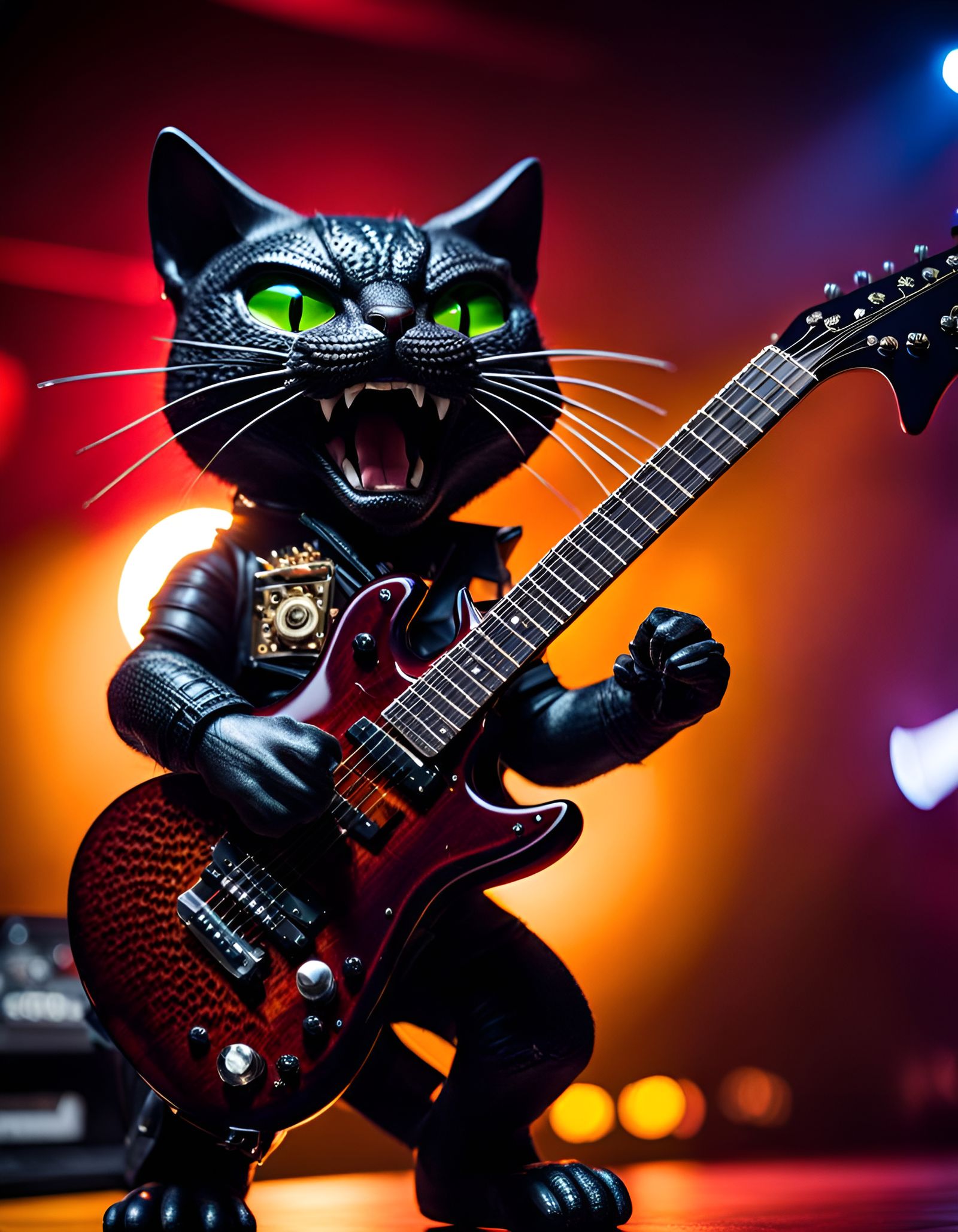 Heavy Metal Lizard Kitty Rocks Out in 3D