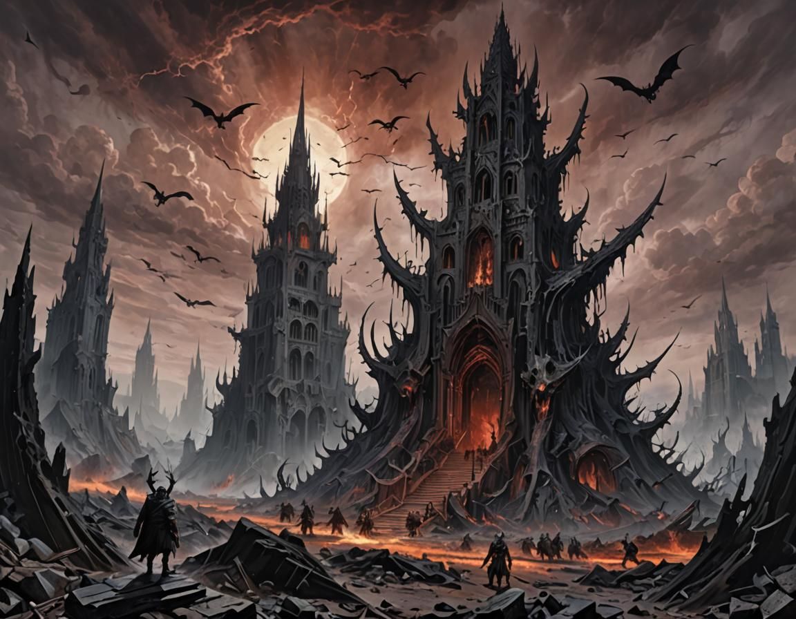 Desolate Hellscape with Rivers of Blood