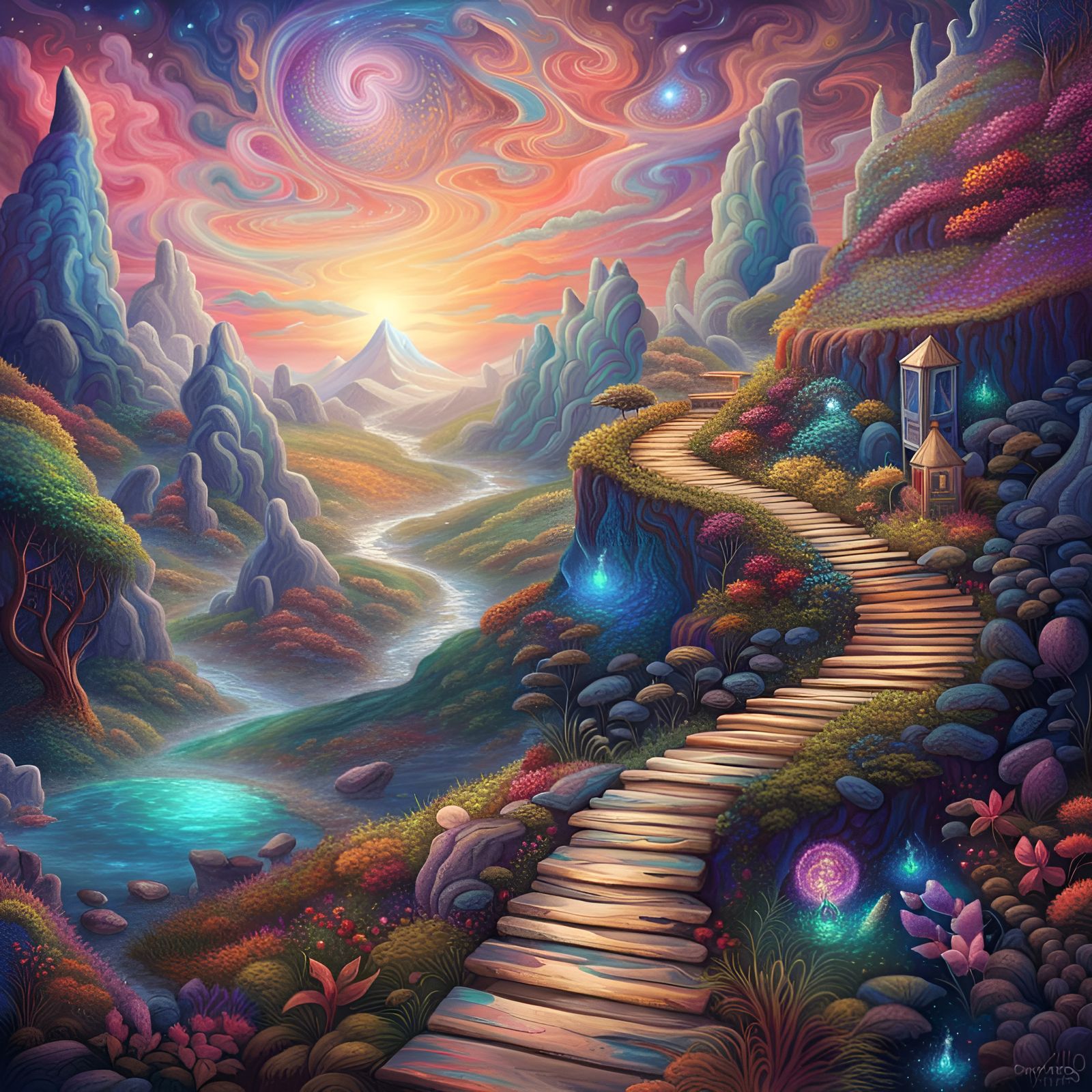 Enchanting Path to a Cosmic Fantasy World