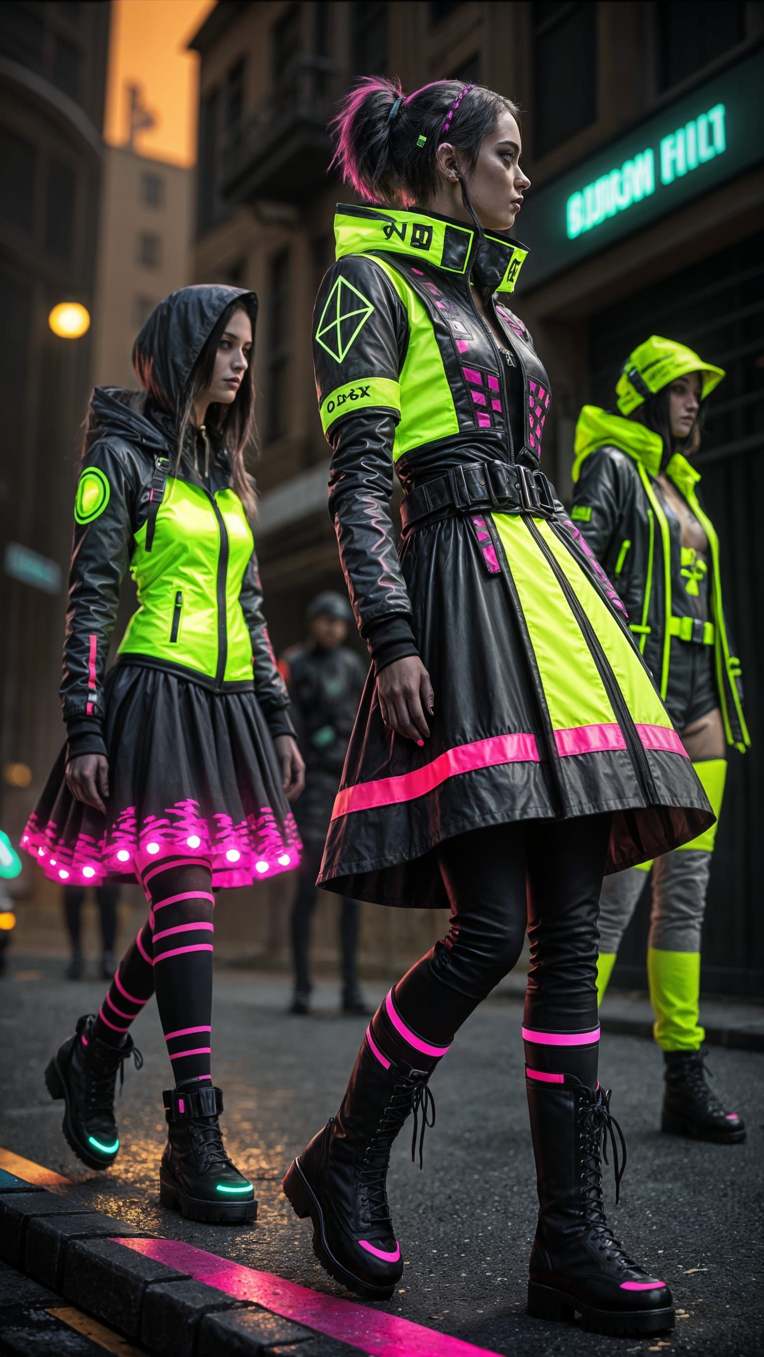 Goth Girls Meet High-Vis Fashion