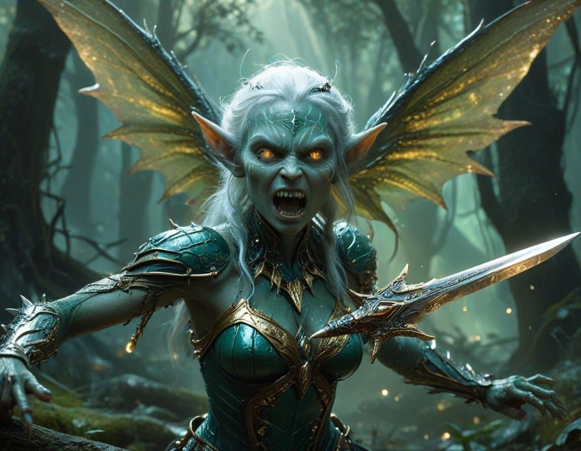 Ethereal Battle of Light and Darkness in Hyperrealistic Clos...