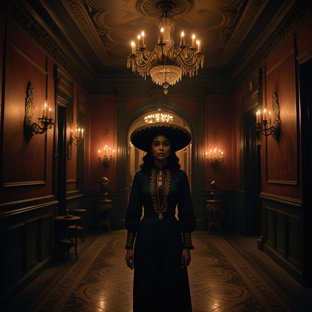 Mysterious Latina in a Grand, Creepy Mansion