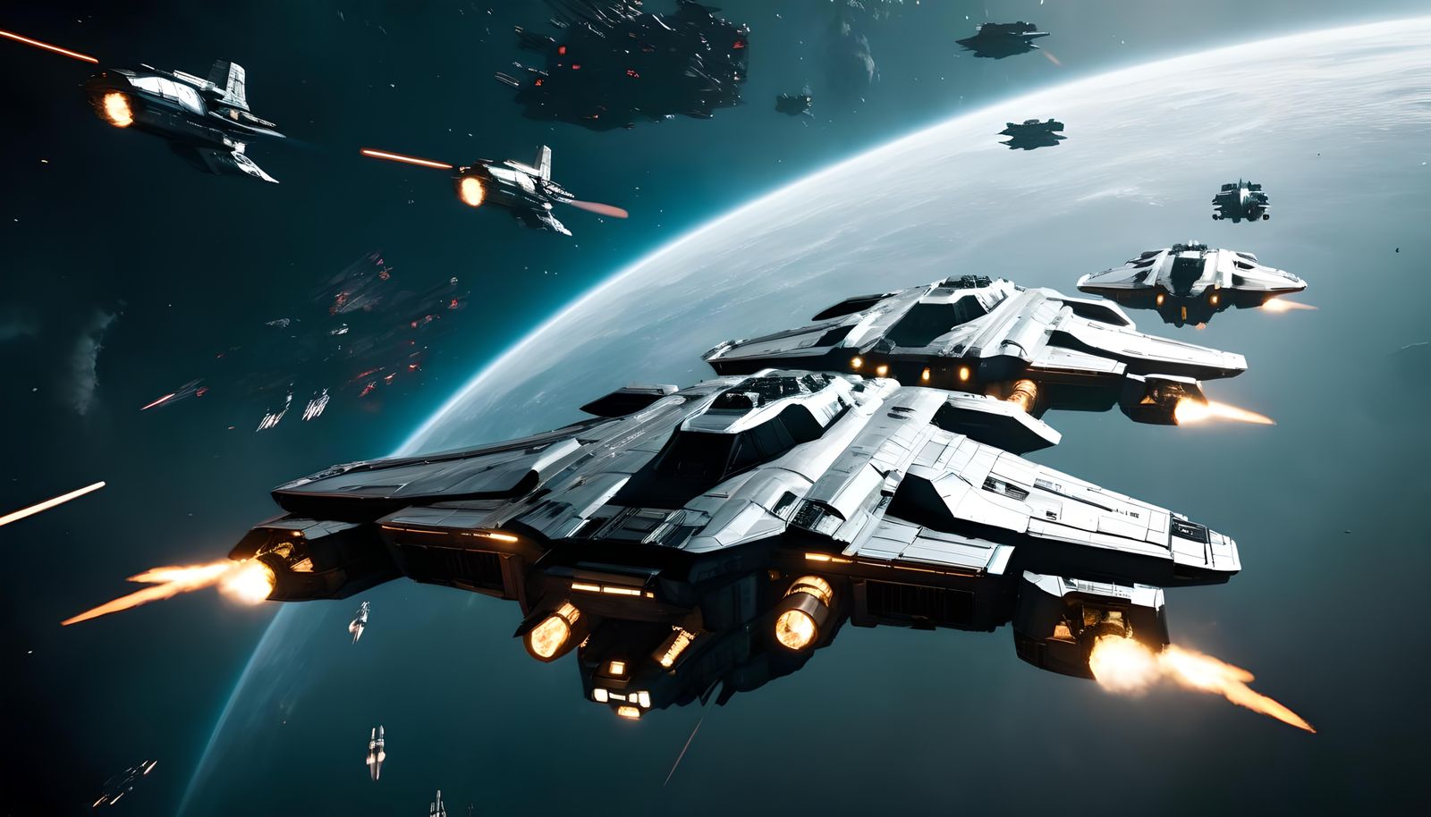 Starships in the Style of EVE Online