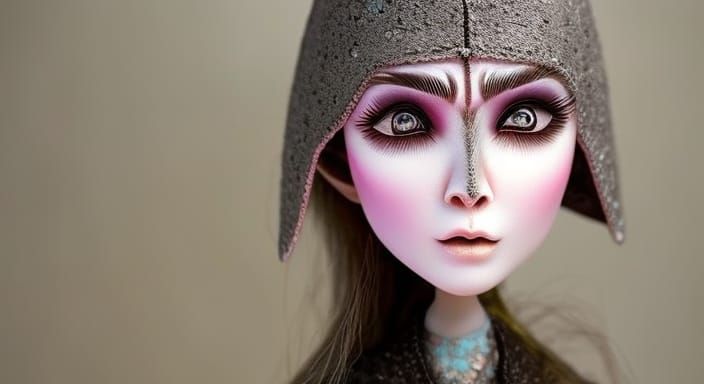 Intricately Detailed Scary Doll Concept Art