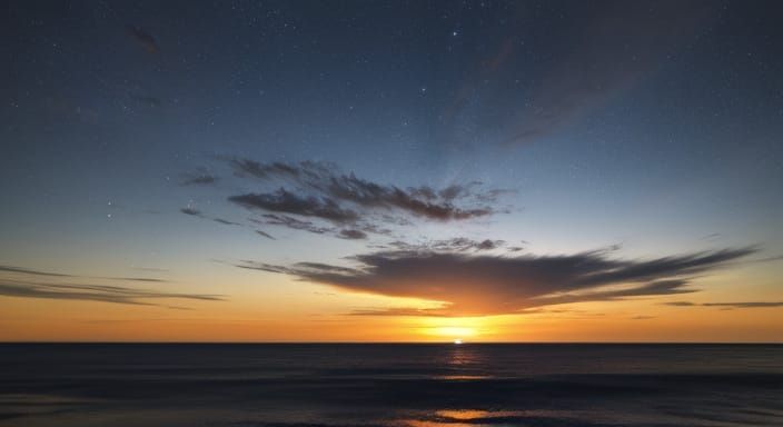 A Lone Figure on a Distant Landscape