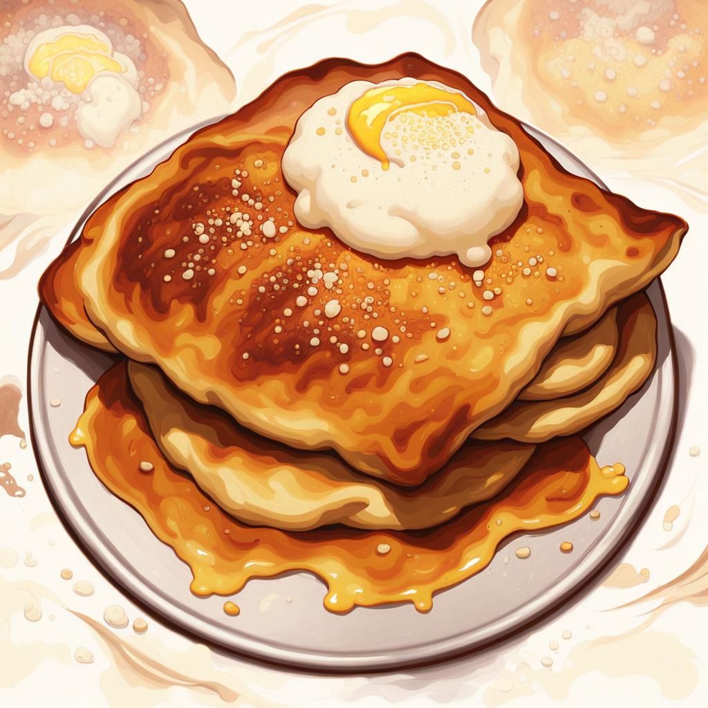 Mouthwatering Roti Canai: An Oil Painting Masterpiece