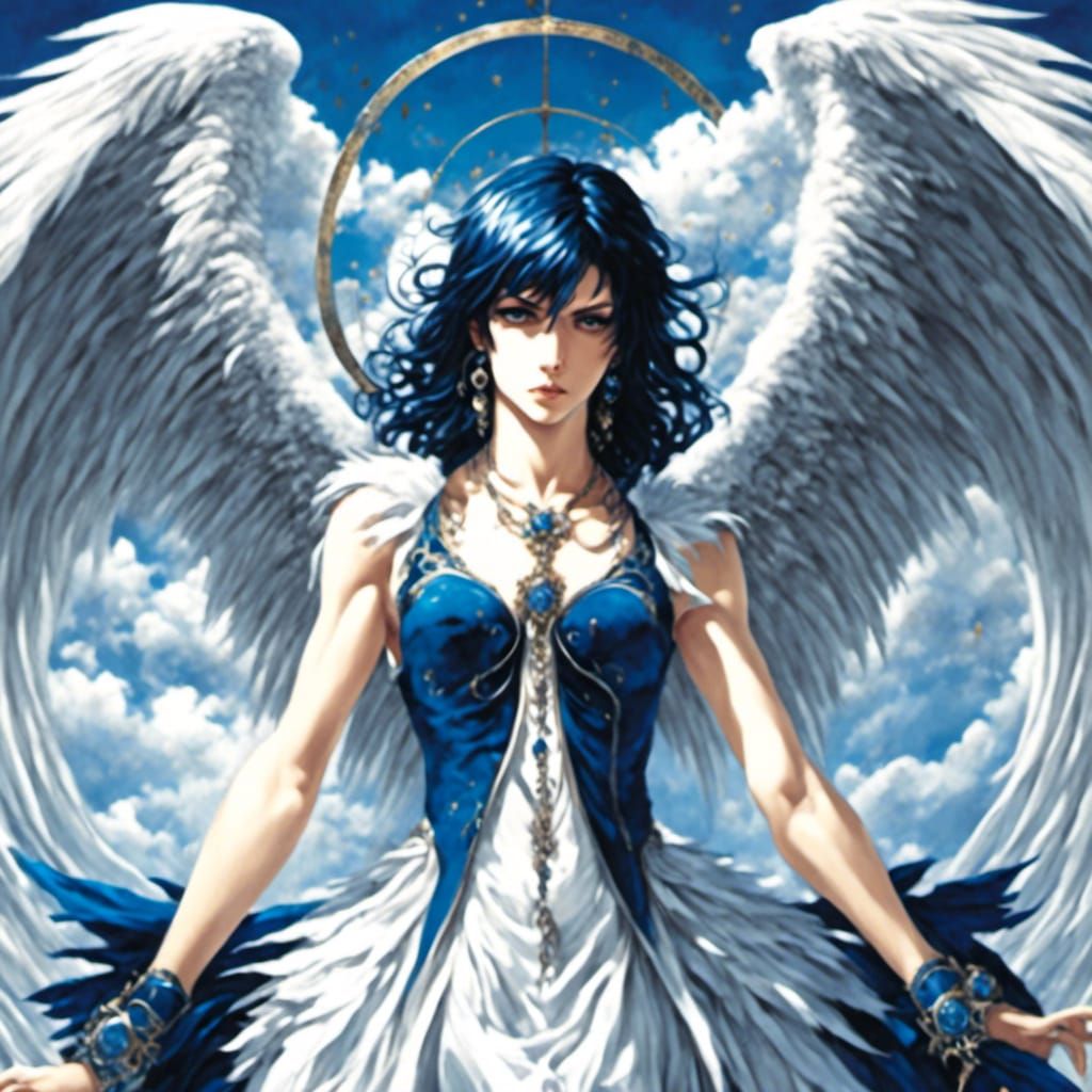 Sad Anime Angel in Broodiful Style