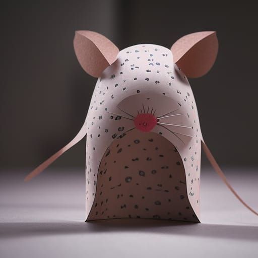 Whimsical Paper Mouse Handcraft