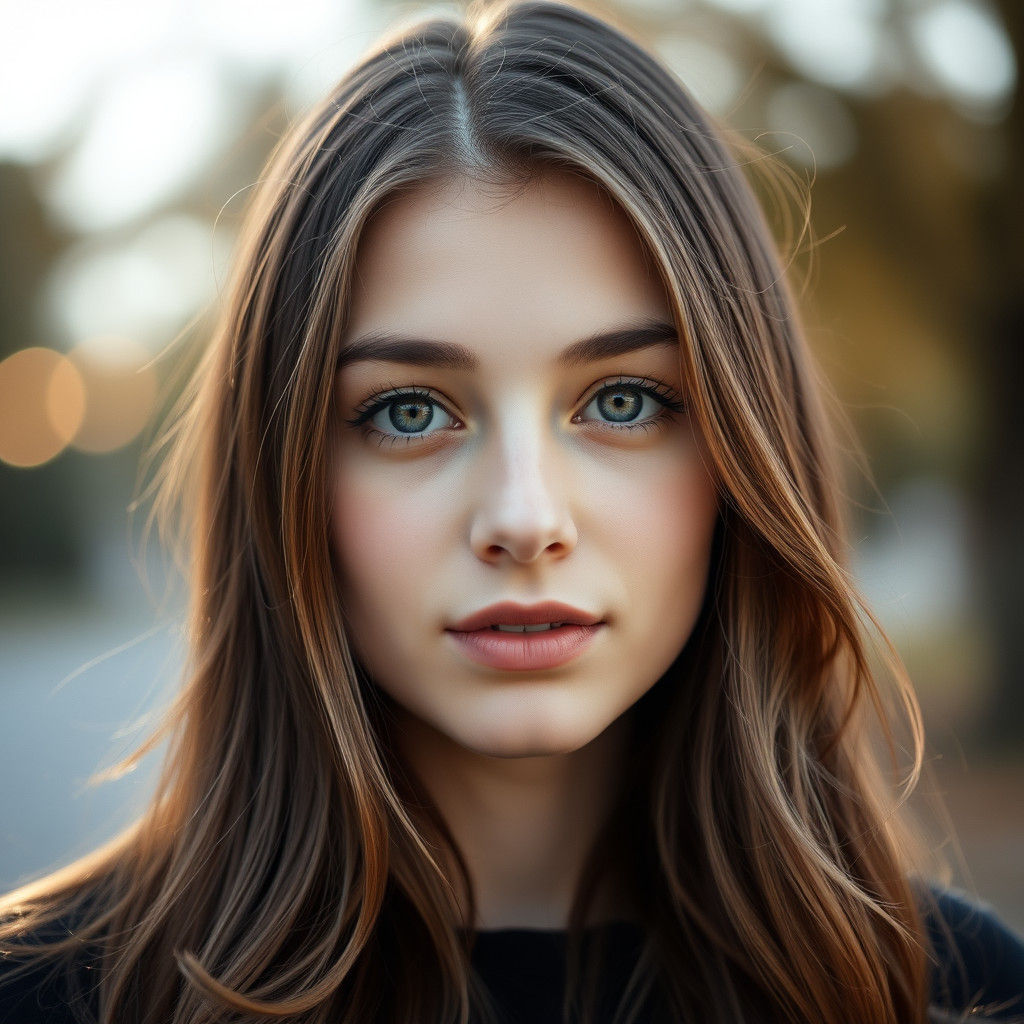 Hazel-Eyed Model in Natural Light Photography