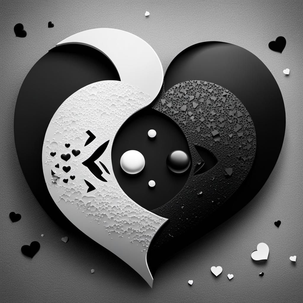 Yin and Yang heart