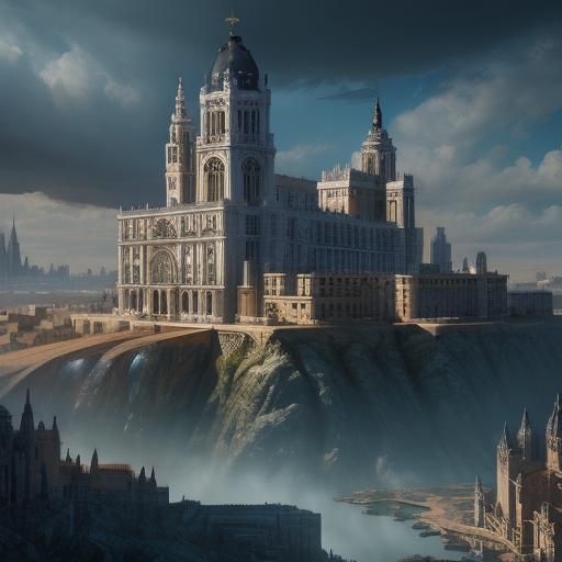 Fantastical Madrid Painting in Deep Color