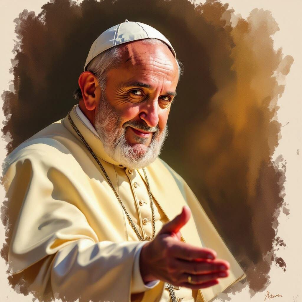 Pope Francis Portrait: Humility, Compassion, Servant Leaders...