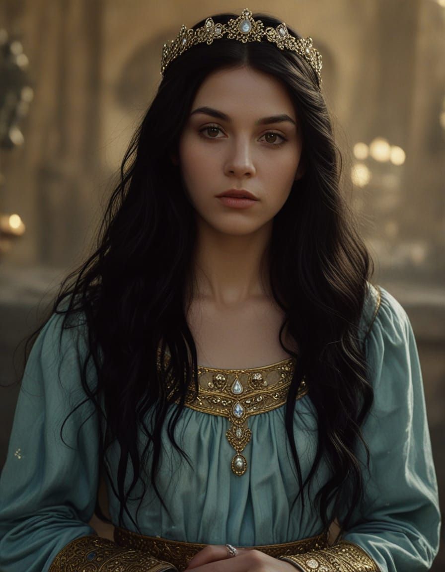 Medieval Princess in Golden Light