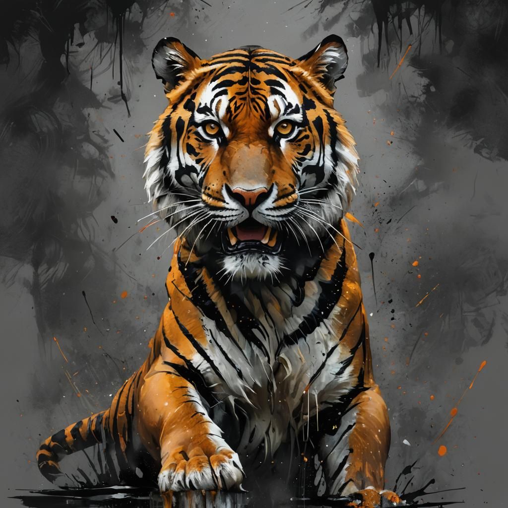Shere Khan Portrait in Graffiti Art Style