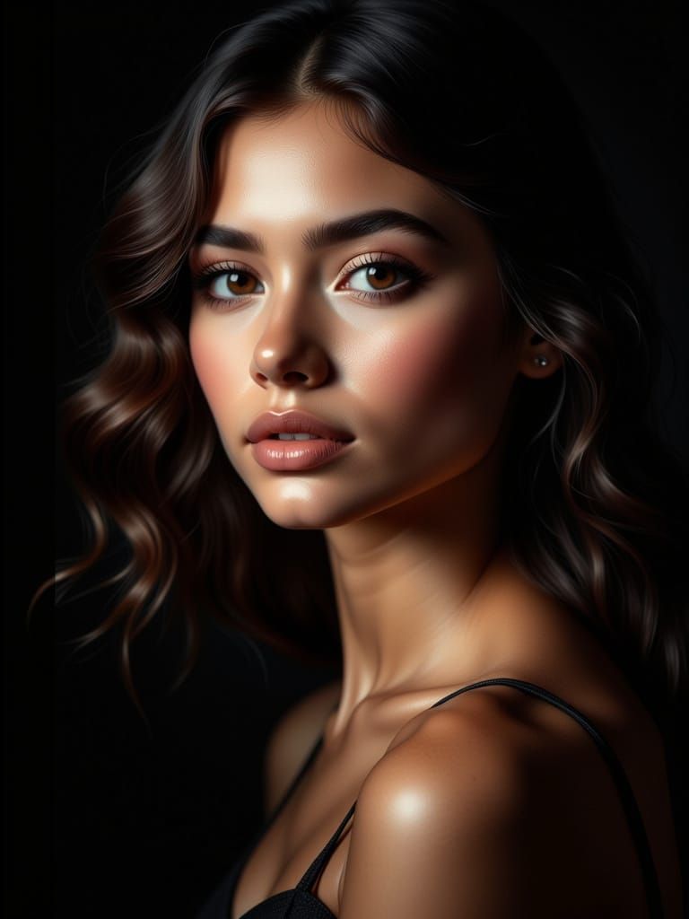 Hyperrealistic Portrait of a Beautiful Woman