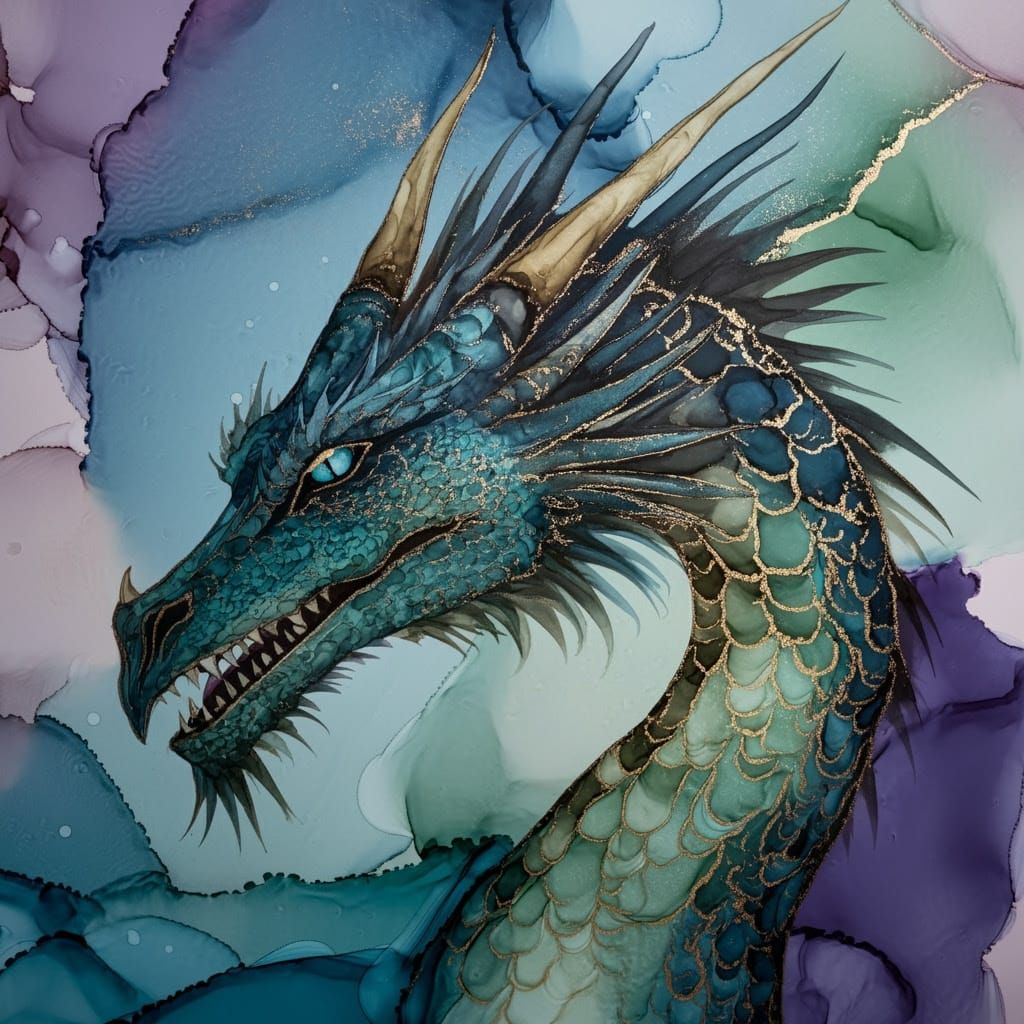 Vigorously stylized, highly detailed, luminous mesmerizing a...