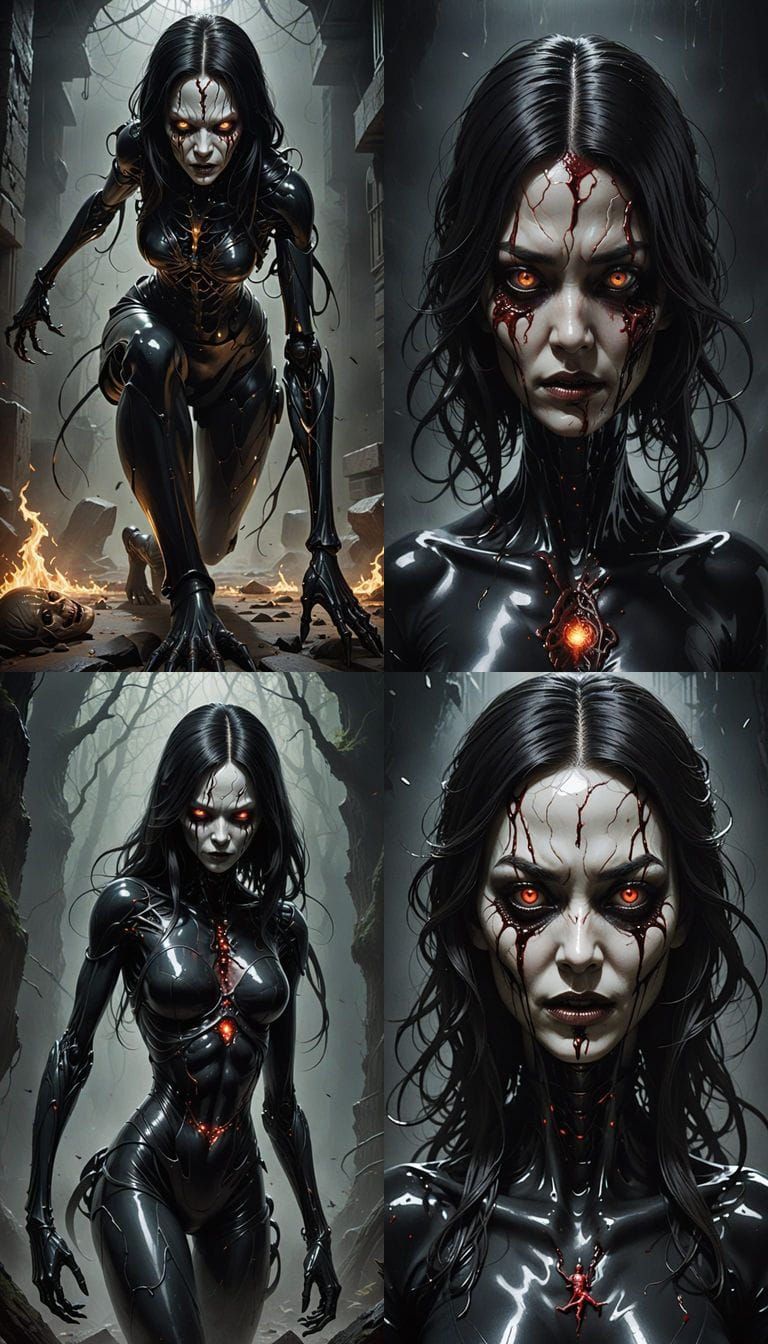 Morbid Horror Movie Poster of Contorted Female