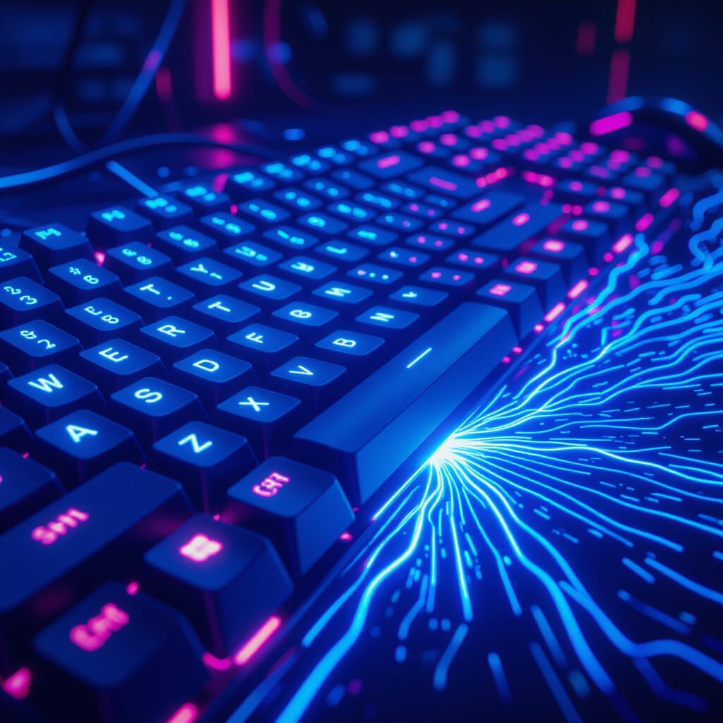 Cyberpunk Keyboard Pulse with RGB Keys