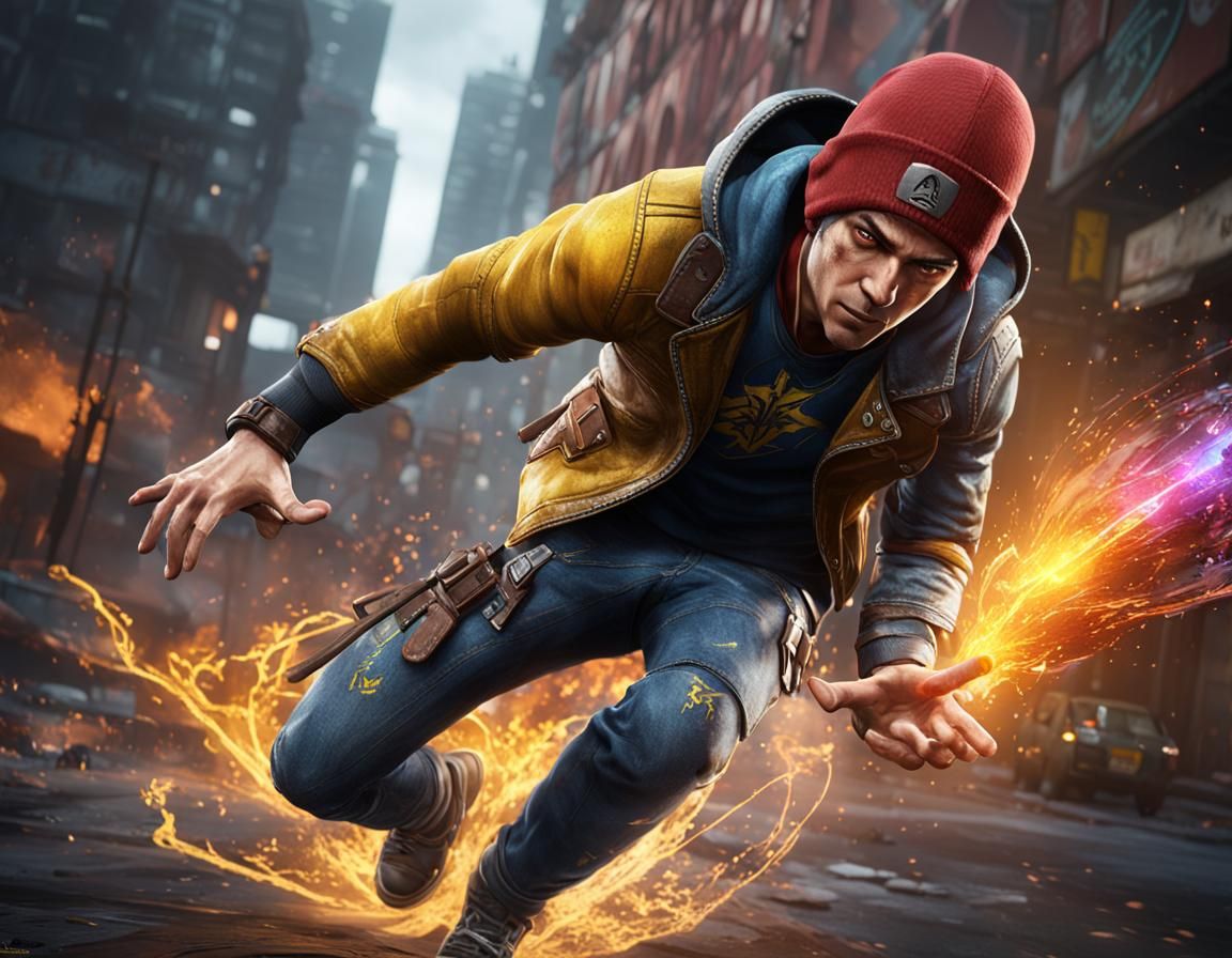 Hero Unleashes Powers in Detailed Fantasy Art